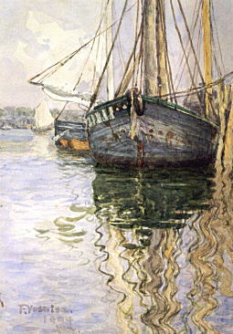 吉田ふじを「米国グロスター漁船」1904.jpg