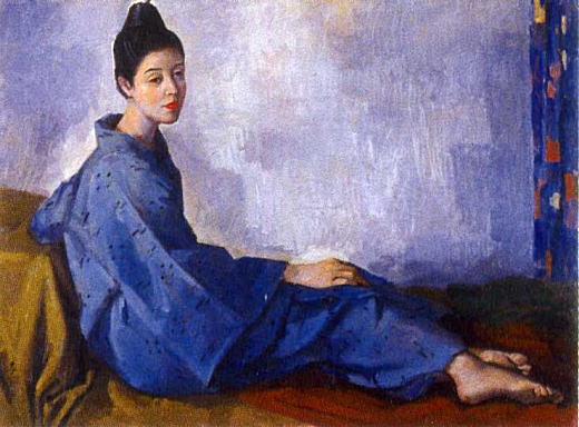 名渡山愛順「青藍絣の女」1959.jpg