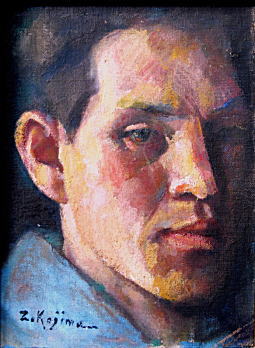 小島善太郎「27歳の自画像」1919.jpg