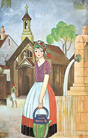 少女世界「水汲み(フランスの田舎にて)」1927.jpg
