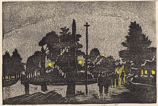 織田一麿「浅草の夜」1928.jpg